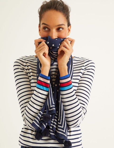 Long Sleeve Breton - Ivory Multi Cuff Long Sleeve Breton - Ivory Multi Cuff