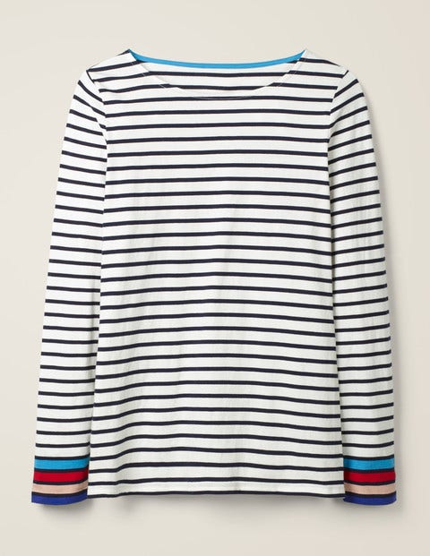 Long Sleeve Breton - Ivory Multi Cuff Long Sleeve Breton - Ivory Multi Cuff
