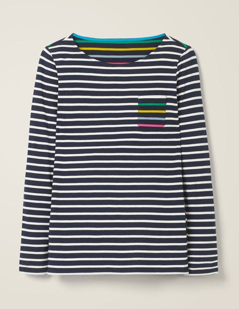 Long Sleeve Breton - French Navy/Multi Back Long Sleeve Breton - French Navy/Multi Back
