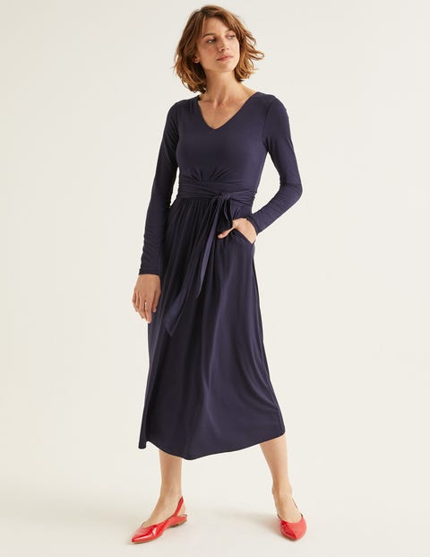 Ferne Jersey Midi Dress - Navy Ferne Jersey Midi Dress - Navy