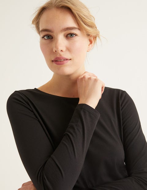 Superweiches Langärmliges T-Shirt - Schwarz Superweiches Langärmliges T-Shirt - Schwarz