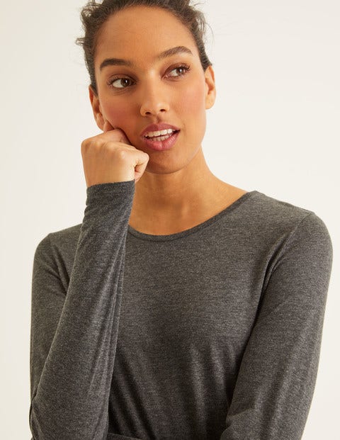 Supersoft Long Sleeve Tee - Charcoal Marl Supersoft Long Sleeve Tee - Charcoal Marl