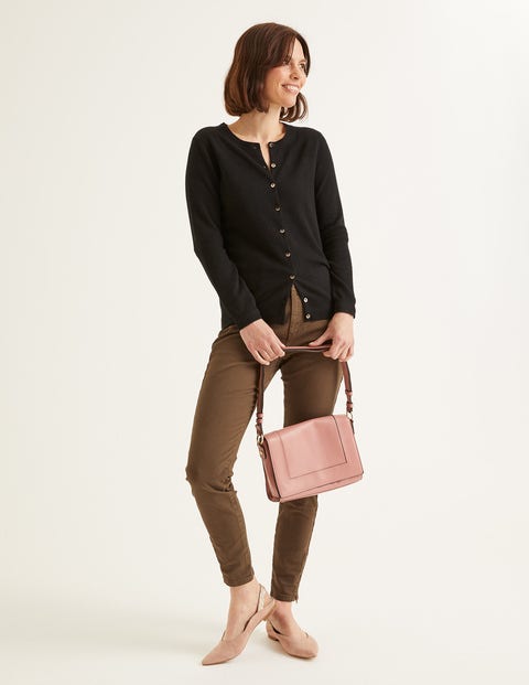 Cashmere Crew Cardigan - Black Cashmere Crew Cardigan - Black