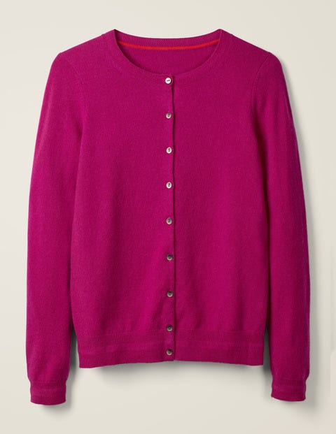 Cashmere Crew Cardigan - Vibrant Plum Cashmere Crew Cardigan - Vibrant Plum