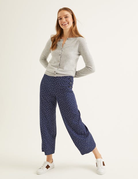 Cashmere Crew Cardigan - Grey Melange Cashmere Crew Cardigan - Grey Melange