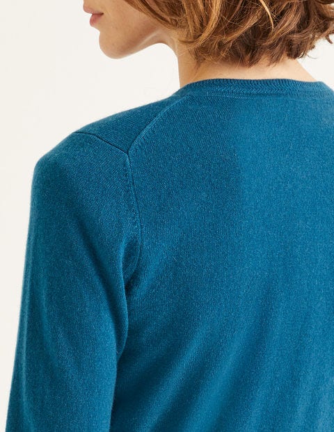 Cashmere Crop Crew Cardigan - Baltic Cashmere Crop Crew Cardigan - Baltic