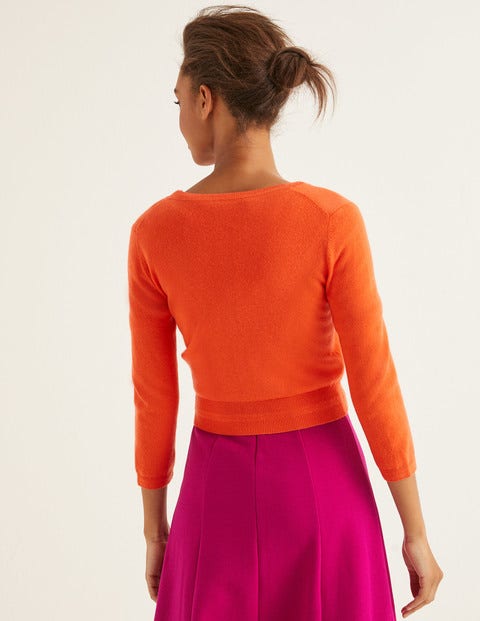 Cashmere Crop Crew Cardigan - Firework Cashmere Crop Crew Cardigan - Firework