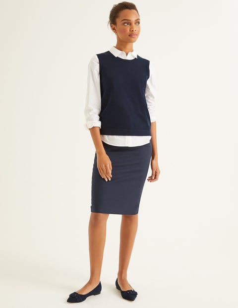 Favourite Cotton Knitted Tank - Navy Favourite Cotton Knitted Tank - Navy