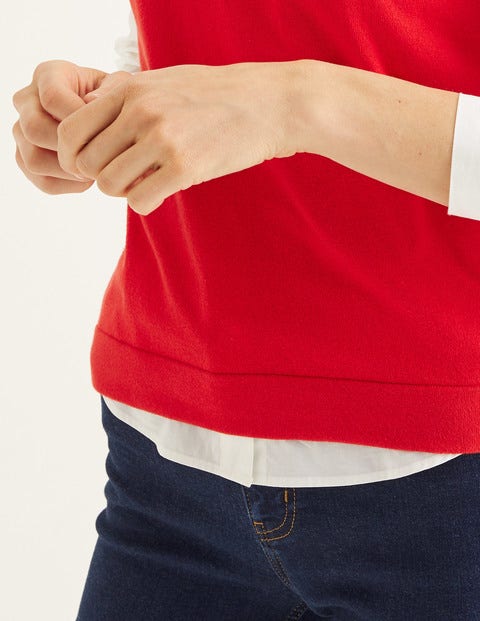 Favourite Cotton Knitted Tank - Post Box Red Favourite Cotton Knitted Tank - Post Box Red