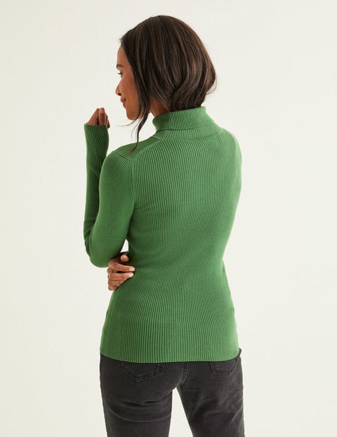Tilly Rollkragenpullover aus Baumwolle - Ackerbohnengrün Tilly Rollkragenpullover aus Baumwolle - Ackerbohnengrün
