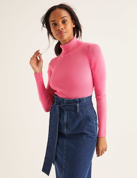 Tilly Roll Neck Jumper - Crayon Pink Tilly Roll Neck Jumper - Crayon Pink