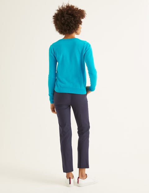 Amelia Cardigan Mit Rundhalsausschnitt - Lagunenblau Amelia Cardigan Mit Rundhalsausschnitt - Lagunenblau