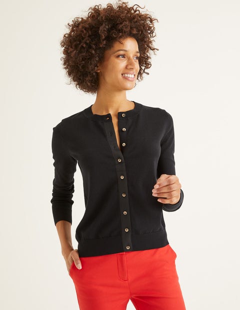 black crew cardigan