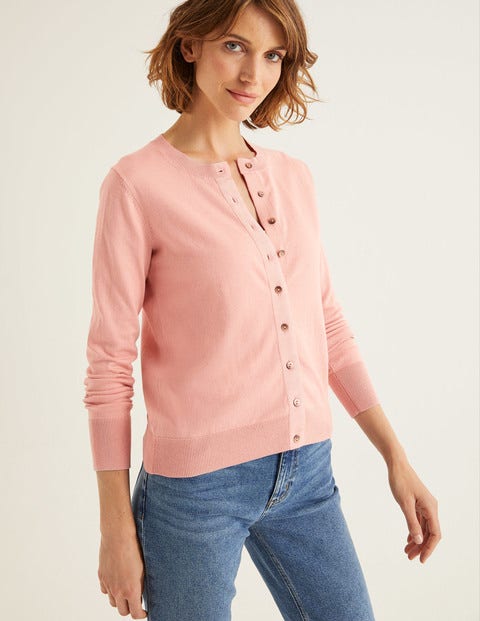 Amelia Crew Cardigan - Chalky Pink Amelia Crew Cardigan - Chalky Pink