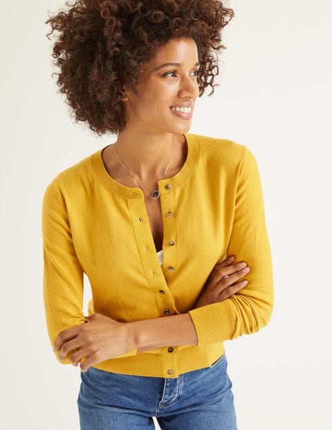 Amelia Crew Cardigan - Saffron Amelia Crew Cardigan - Saffron