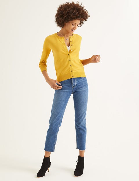 Amelia Crew Cardigan - Saffron Amelia Crew Cardigan - Saffron