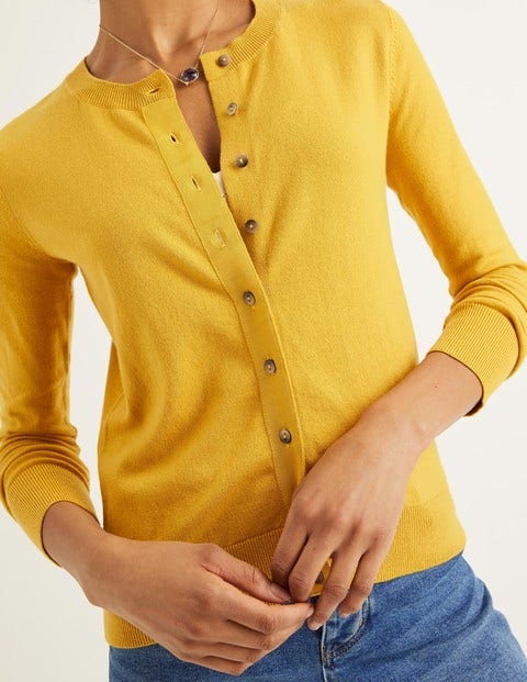 Amelia Crew Cardigan - Saffron Amelia Crew Cardigan - Saffron