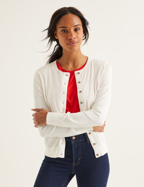 Amelia Crew Cardigan - Ivory Amelia Crew Cardigan - Ivory