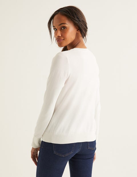 Amelia Crew Cardigan - Ivory Amelia Crew Cardigan - Ivory
