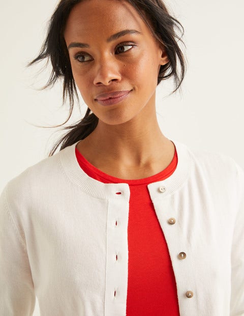 Amelia Crew Cardigan - Ivory Amelia Crew Cardigan - Ivory