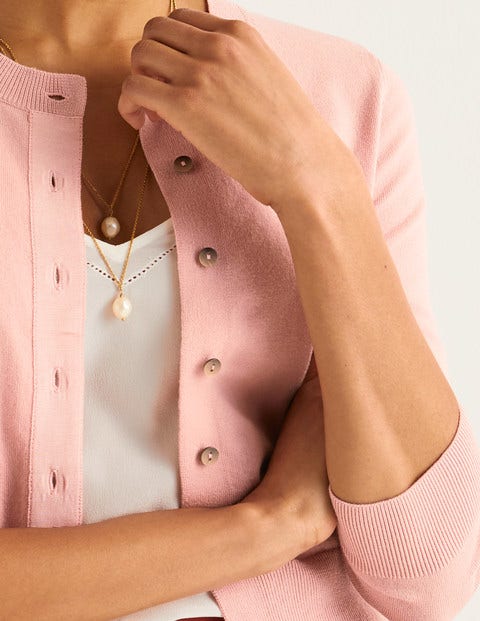 Amelia Crop Cardigan - Chalky Pink Amelia Crop Cardigan - Chalky Pink