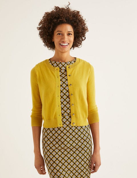 Amelia Crop Cardigan - Saffron Amelia Crop Cardigan - Saffron