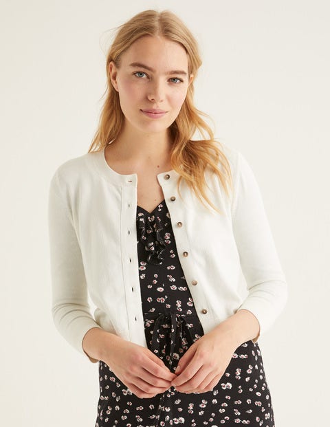 Amelia Crop Cardigan - Ivory Amelia Crop Cardigan - Ivory
