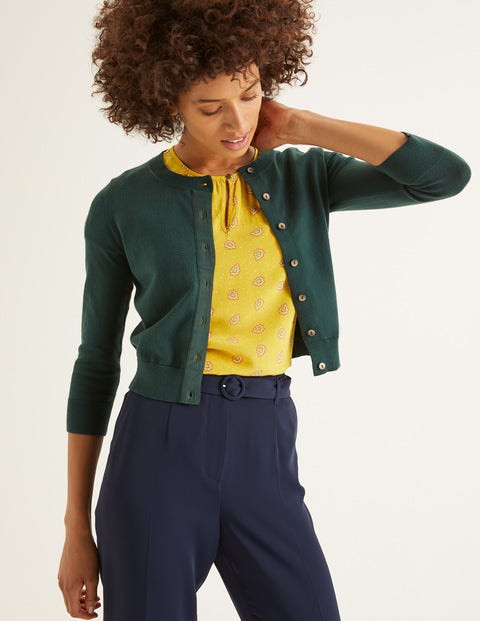 Amelia Crop Cardigan - Midnight Green Amelia Crop Cardigan - Midnight Green