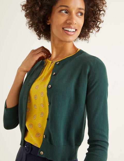 Amelia Crop Cardigan - Midnight Green Amelia Crop Cardigan - Midnight Green