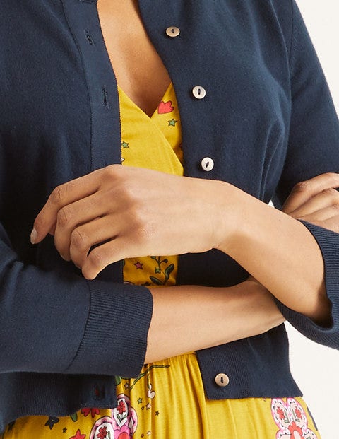 Amelia Crop Cardigan - Navy Amelia Crop Cardigan - Navy