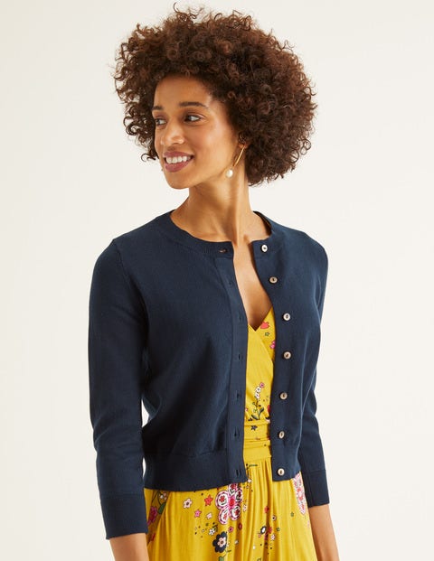 Cardigan Court Amelia - Bleu marine Cardigan Court Amelia - Bleu marine