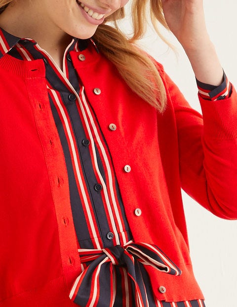 Amelia Crop Cardigan - Postbox Red Amelia Crop Cardigan - Postbox Red