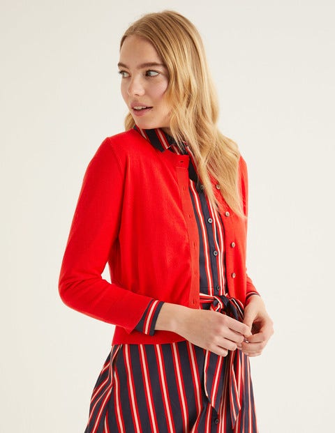 Amelia Crop Cardigan - Postbox Red Amelia Crop Cardigan - Postbox Red