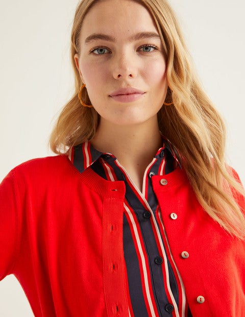 Amelia Crop Cardigan - Postbox Red Amelia Crop Cardigan - Postbox Red