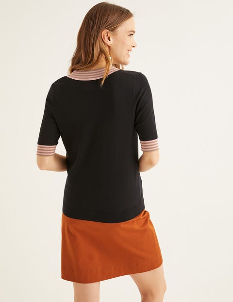 Rachel Knitted Tee - Black Tipped Rachel Knitted Tee - Black Tipped