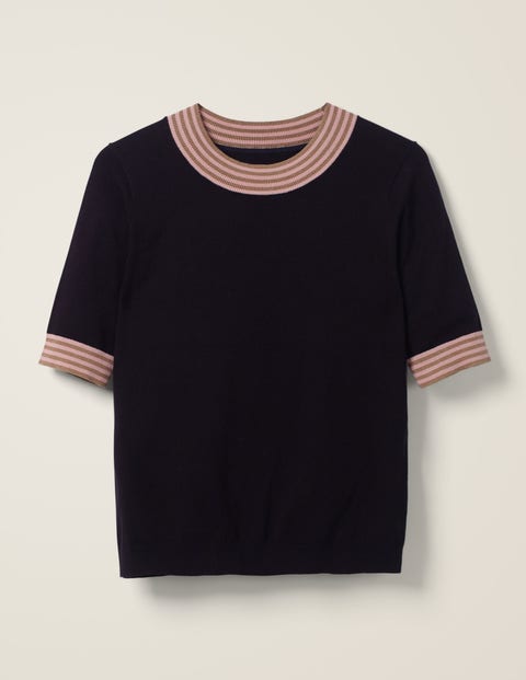 Rachel Knitted Tee - Black Tipped Rachel Knitted Tee - Black Tipped