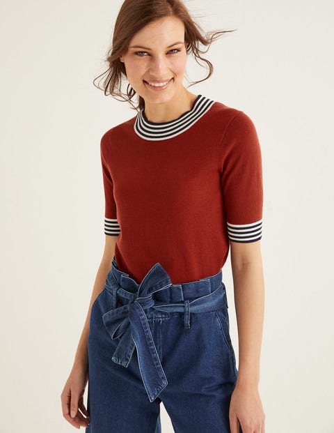Rachel Knitted Tee - Conker Rachel Knitted Tee - Conker