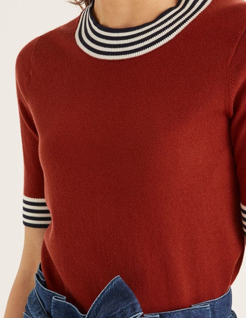 Rachel Knitted Tee - Conker Rachel Knitted Tee - Conker