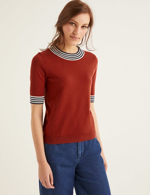 Rachel Knitted Tee - Conker Rachel Knitted Tee - Conker