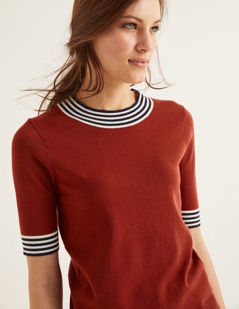 Rachel Knitted Tee - Conker Rachel Knitted Tee - Conker