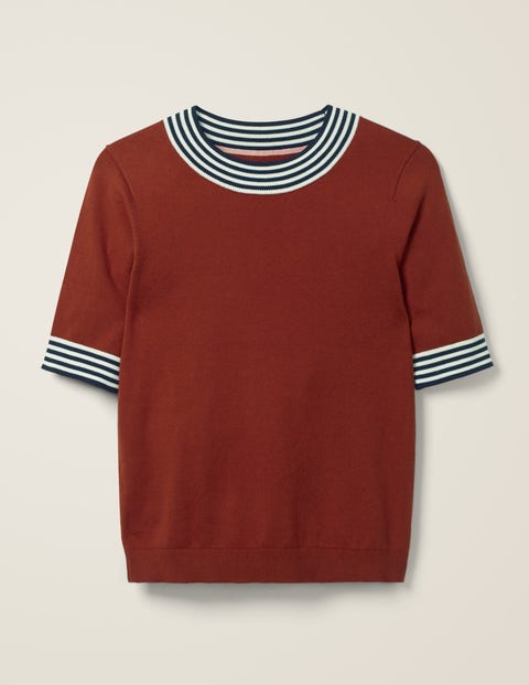 Rachel Knitted Tee - Conker Rachel Knitted Tee - Conker