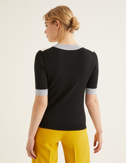 Rachel Knitted Tee - Ivory Colourblock Rachel Knitted Tee - Ivory Colourblock