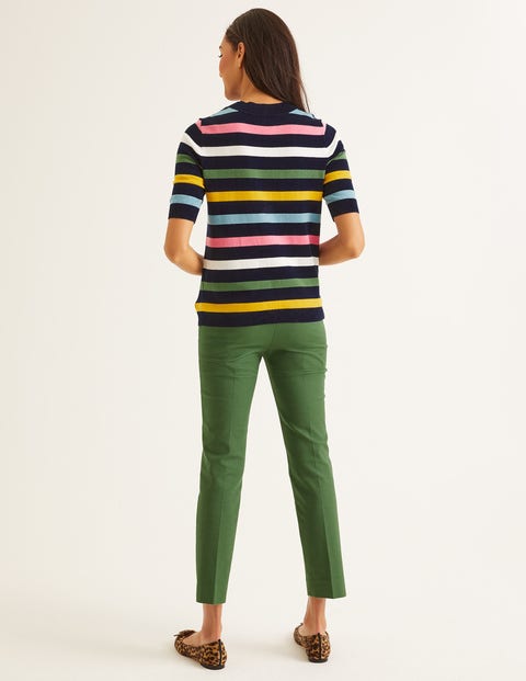 Rachel Knitted Tee - Navy Multi Stripe Rachel Knitted Tee - Navy Multi Stripe