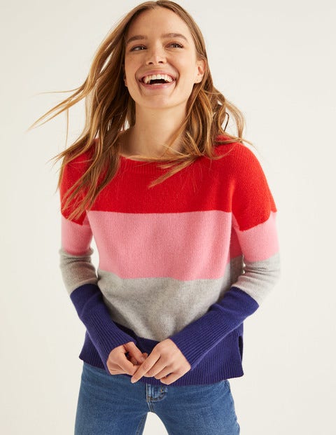 cashmere striped jumper