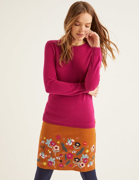 Cashmere Crew Neck Jumper - Vibrant Plum Cashmere Crew Neck Jumper - Vibrant Plum