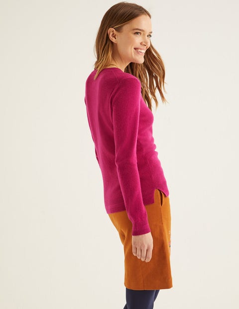 Cashmere Crew Neck Jumper - Vibrant Plum Cashmere Crew Neck Jumper - Vibrant Plum