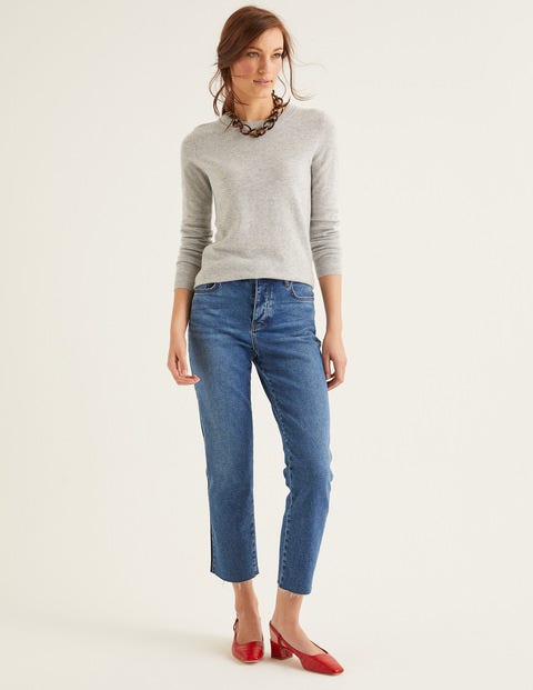 Pull Col Rond En Cachemire - Gris chiné Pull Col Rond En Cachemire - Gris chiné