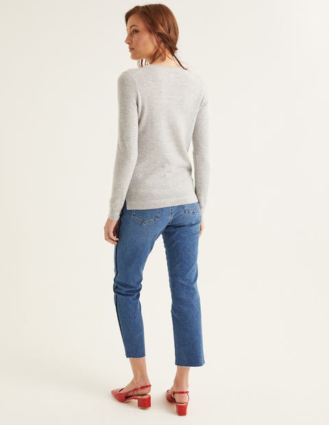 Pull Col Rond En Cachemire - Gris chiné Pull Col Rond En Cachemire - Gris chiné