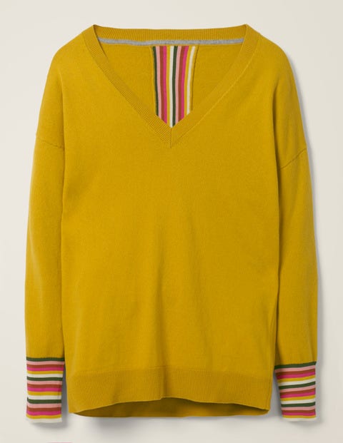 Cassandra V-Neck Jumper - Saffron Cassandra V-Neck Jumper - Saffron