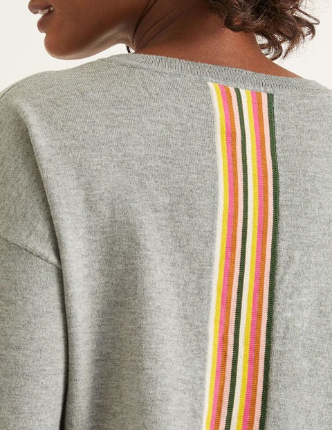 Cassandra V Neck Sweater - Grey Melange Cassandra V Neck Sweater - Grey Melange